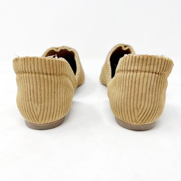 [Miista London] Tan Corduroy Pointed Toe D'Orsay Flats NWOT Size 39 US 8.5 - Picture 3 of 13